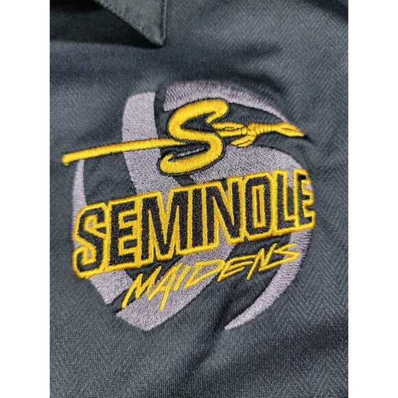 Under Armour Shirt Men's Polo HeatGear Loose‎ Black XL Seminole Maidens - Picture 7 of 11